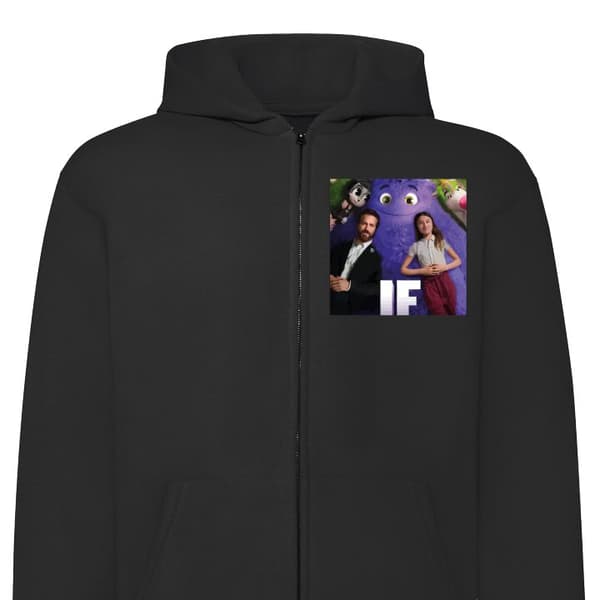 Hættetrøje med Lynlås | Zip-Hoodie til Voksen IF: Låtsaskompis