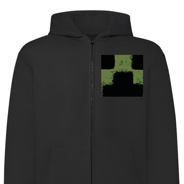 Hettegenser med Glidelås | Zip-Hettegenser for Voksen A Minecraft Movie Svart X-Large