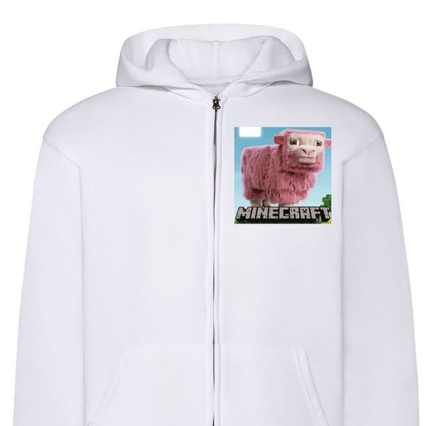 Hettegenser med Glidelås | Zip-Hettegenser for Voksen A Minecraft Movie