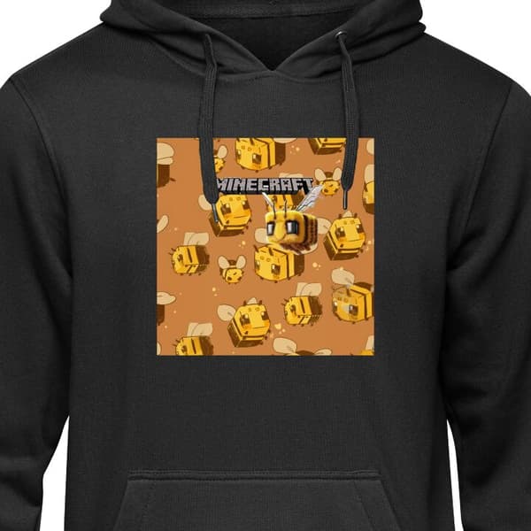 Huvtröja för Barn | Bekväm Barn-Hoodie Minecraft Bi Svart 7-8 År