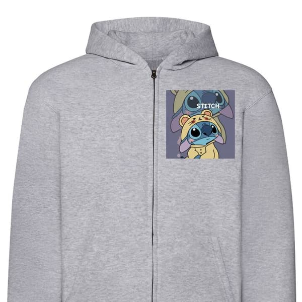 Hættetrøje med Lynlås | Zip-Hoodie til Voksen Sying
