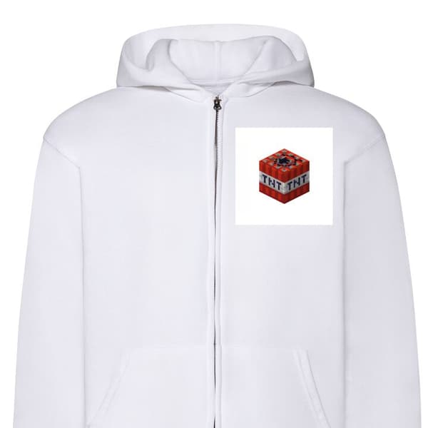 Hettegenser med Glidelås | Zip-Hettegenser for Voksen Minecraft TNT