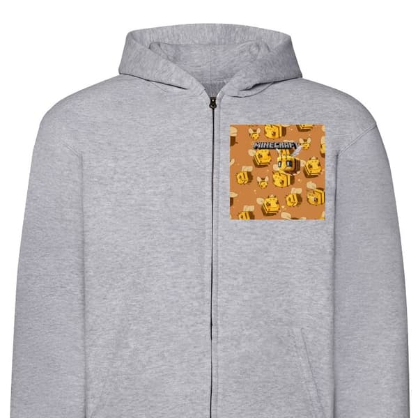 Hettegenser med Glidelås | Zip-Hettegenser for Voksen Minecraf