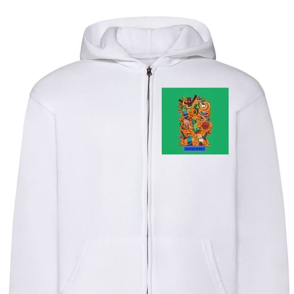 Huvtröja med Dragkedja | Zip-Hoodie för Vuxen Minecraft