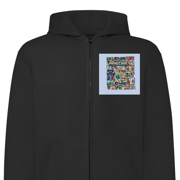 Hettegenser med Glidelås | Zip-Hettegenser for Voksen Minecraf