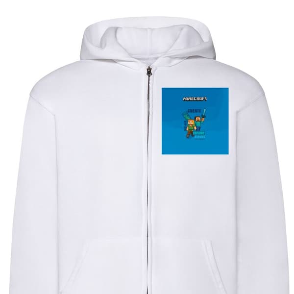 Hettegenser med Glidelås | Zip-Hettegenser for Voksen Minecraft Grotter
