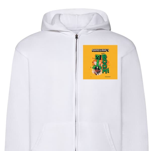 Barn Zip Hoodie | Varm och Stilren hoodie med dragkedja Minecr