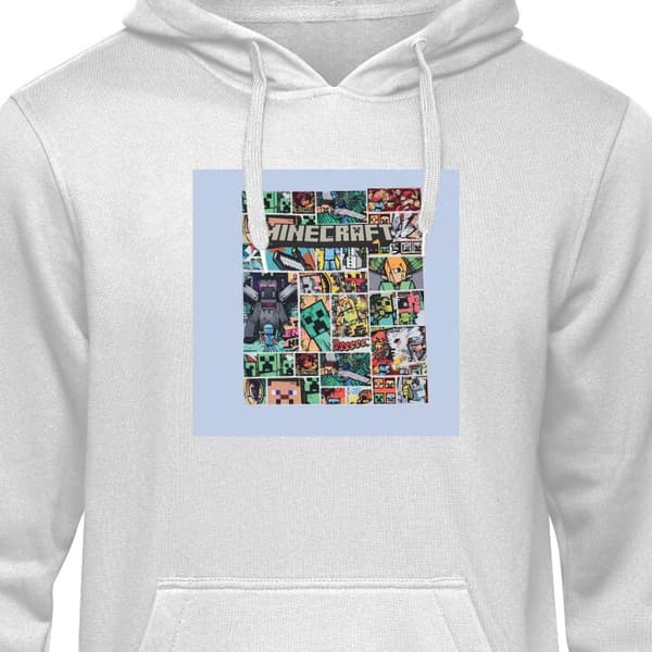 Klassisk Hoodie | Huvtröja för Vuxna Minecraft Art