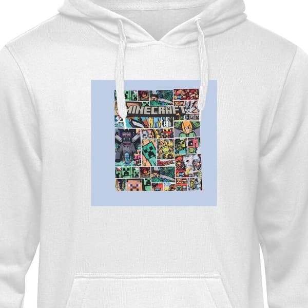 Klassisk Hoodie | Huvtröja för Vuxna Minecraft Art