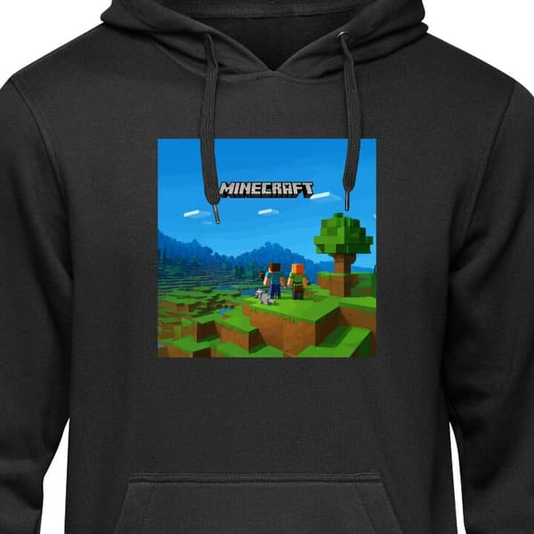 Klassisk Hoodie | Huvtröja för Vuxna Minecraft Key Art