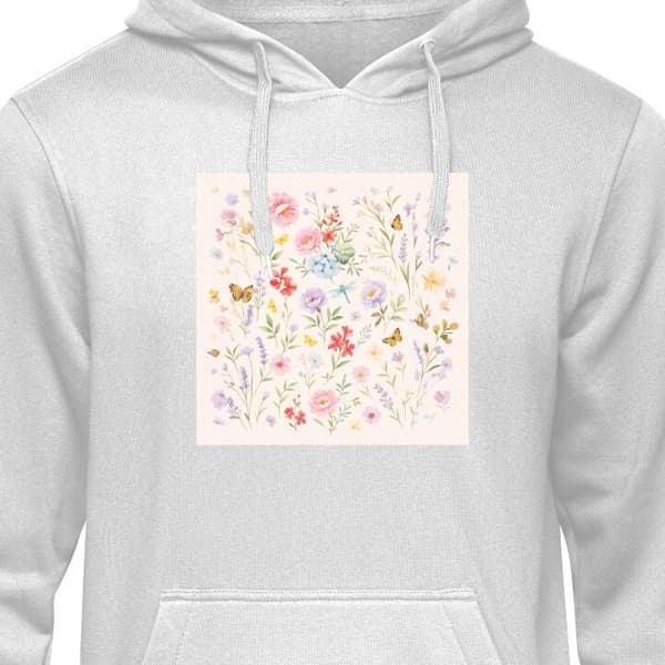 Klassisk Hoodie | Huvtröja för Vuxna Blommor