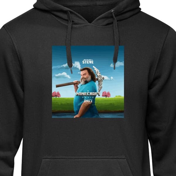 Klassisk Hettegenser | Hettegenser for Voksne En Minecraft-fil Svart X-Large