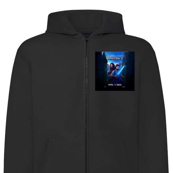 Huvtröja med Dragkedja | Zip-Hoodie för Vuxen A Minecraft Movi