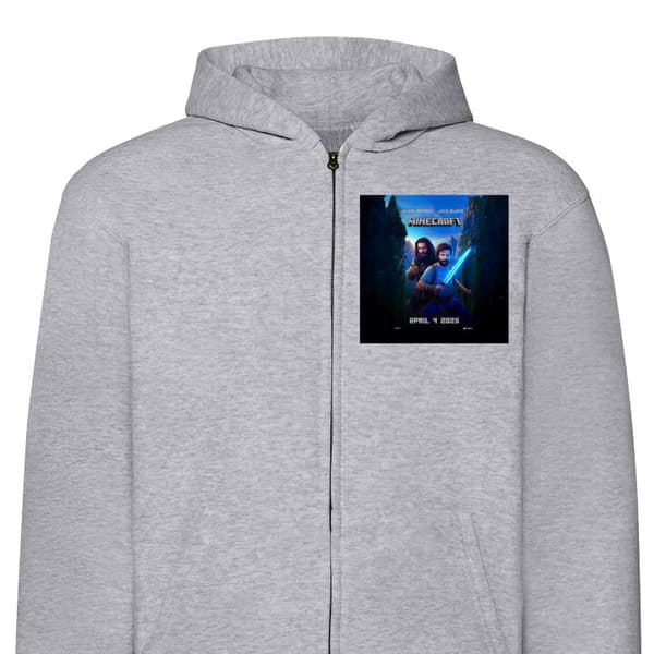 Huvtröja med Dragkedja | Zip-Hoodie för Vuxen A Minecraft Movi
