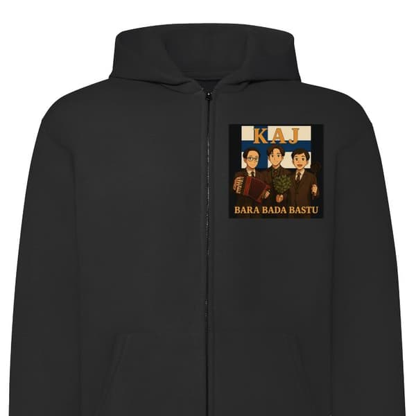 Huvtröja med Dragkedja | Zip-Hoodie för Vuxen Bara bada bastu