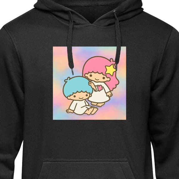 Klassinen Huppari | Huppari Aikuisille Kawaii Sanrio Kiki Lola Musta XX-Large