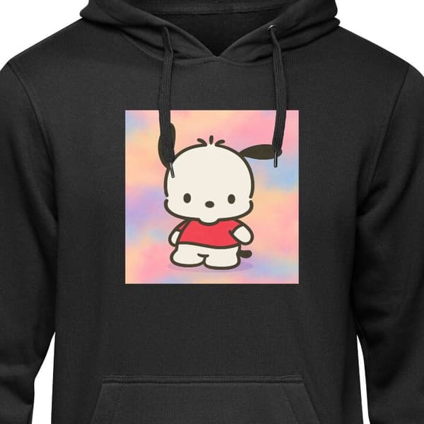Klassisk Hoodie | Hættetrøje til Voksne Kawaii Sanrio Pochacco