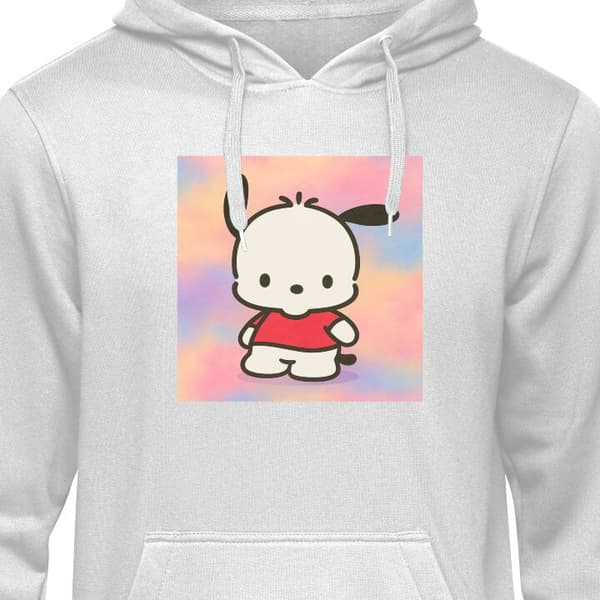 Klassisk Hoodie | Hættetrøje til Voksne Kawaii Sanrio Pochacco