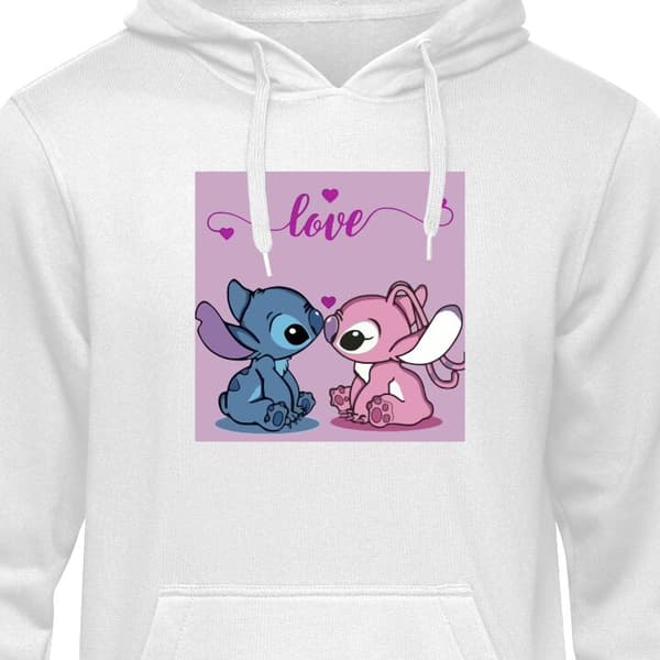 Klassisk Hoodie | Huvtröja för Vuxna Lilo & Stitch – Angel Edi