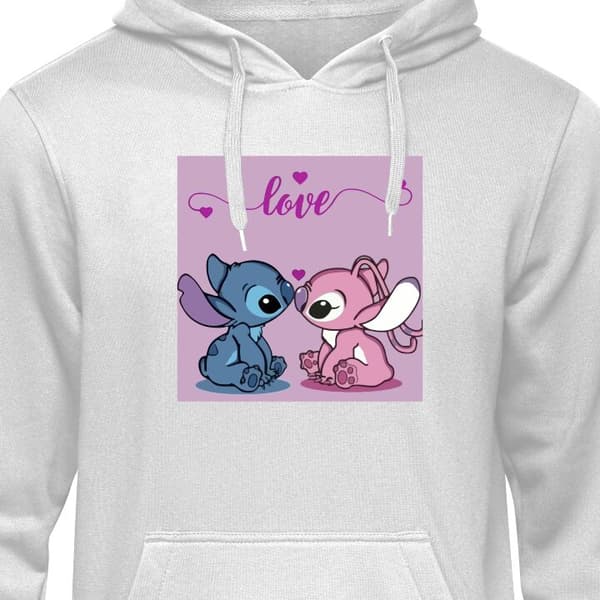 Klassisk Hoodie | Huvtröja för Vuxna Lilo & Stitch – Angel Edi