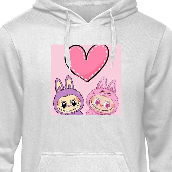Huvtröja för Barn | Bekväm Barn-Hoodie Labubu Pink Monster