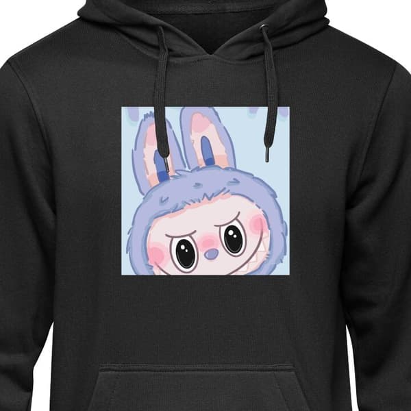 Huvtröja för Barn | Bekväm Barn-Hoodie Blue Bunny Labubu