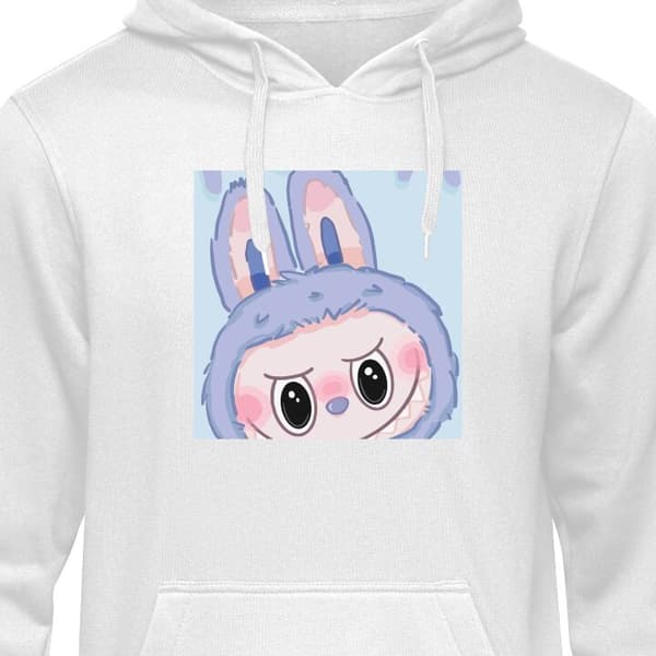 Huvtröja för Barn | Bekväm Barn-Hoodie Blue Bunny Labubu
