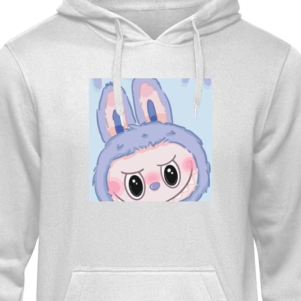 Huvtröja för Barn | Bekväm Barn-Hoodie Blue Bunny Labubu