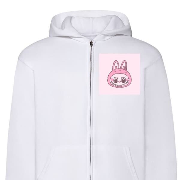 Barn Zip Hoodie | Varm och Stilren hoodie med dragkedja Labubu Zodiac Bunny Edition