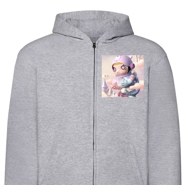 Hettegenser med Glidelås | Zip-Hettegenser for Voksen Mega Space Molly Care Bears-serien - Share Bear utgave