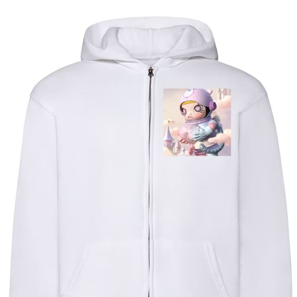 Hettegenser med Glidelås | Zip-Hettegenser for Voksen Mega Space Molly Care Bears-serien - Share Bear utgave