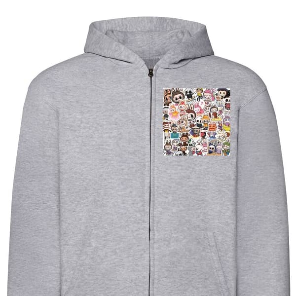 Hættetrøje med Lynlås | Zip-Hoodie til Voksen Labubu All-Stars – POP MART Special