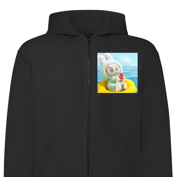 Huvtröja med Dragkedja | Zip-Hoodie för Vuxen Labubu Macaron S