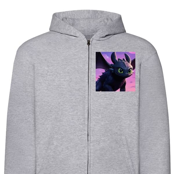 Barn Zip Hoodie | Varm och Stilren hoodie med dragkedja How to Train Your Dragon (Draktränaren) Grå 12-13 År