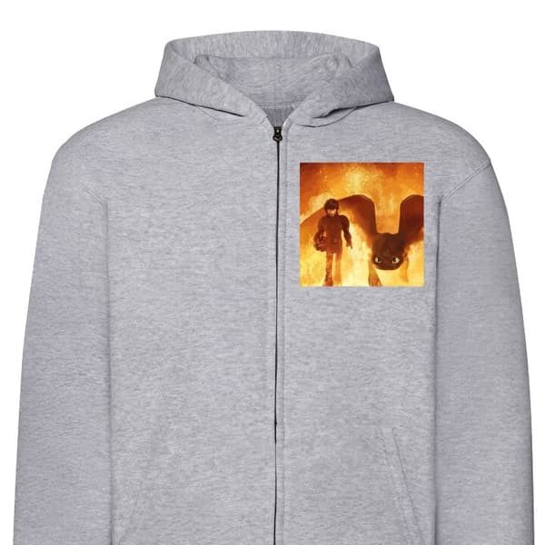 Barn Zip Hoodie | Varm och Stilren hoodie med dragkedja Draktränaren Grå 3-4 År