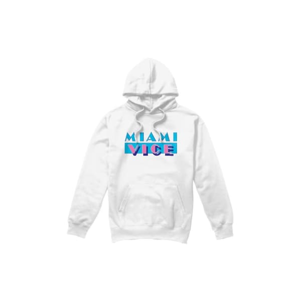 Cotton Soul Miami Vice Og Logo Mens Hoodie, White