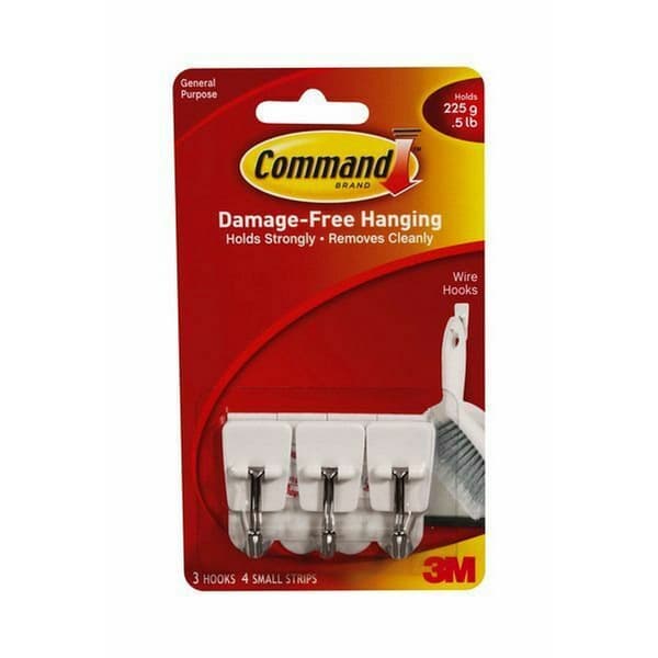 Command Trådkroge med klæbemiddel til generelle formål (pakke med 7 stk.) White One Size
