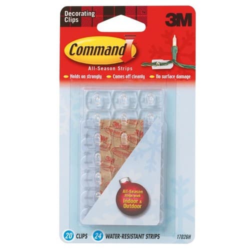 Command Indoor Outdoor Decorating Clips (Pack of 20)