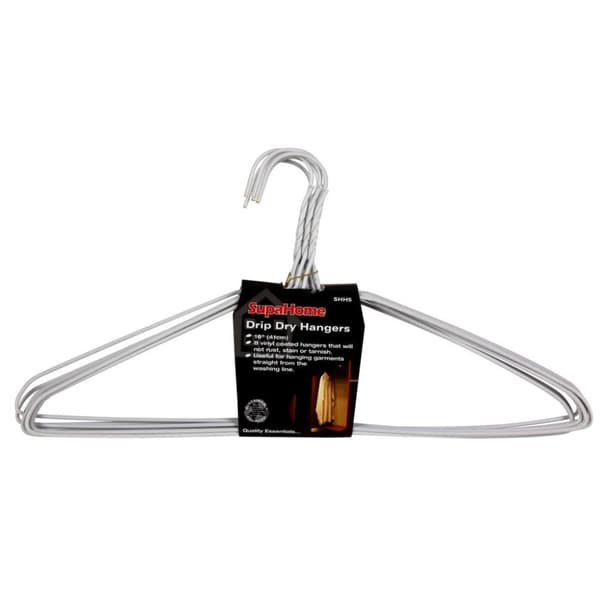 SupaHome Drip Dry Coat Hangers (Pack Of 8) White One Size