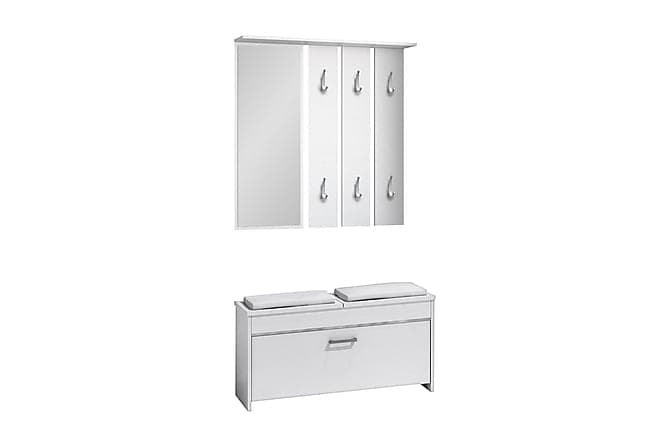 Roma Hallset 100x38x160 cm Vit
