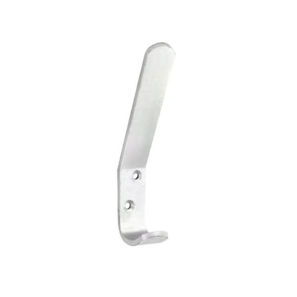 Securit Aluminium Coat Hook (Pack of 2) Silver One Size