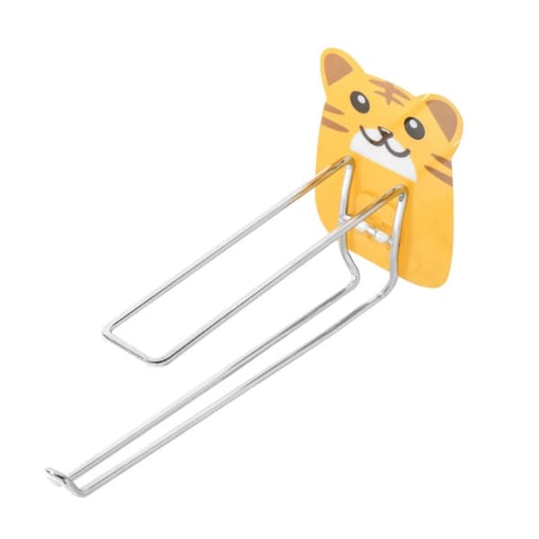 4 STK Cartoon Hanger Opbevaringsstativ Papir Håndklædestativ Hanger Rack (Tiger rustfrit stål)