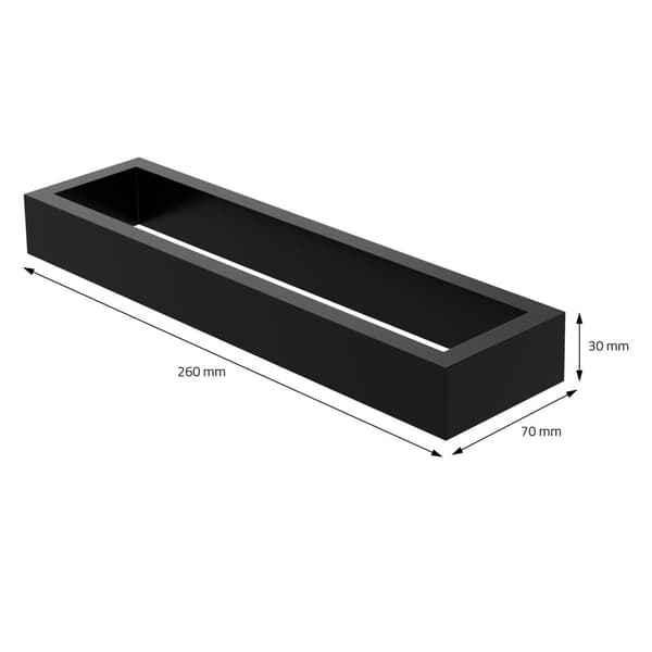 Itsekiinnittyvä pyyhekuivain ilman porausta 26 cm musta teräs ML design