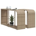 Miniatyrbillede 5 af 11: vidaXL opbevaringshylder 2 stk. polyrattan beige -  Opbevaringskroge & –stativer