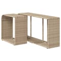 Miniatyrbillede 8 af 11: vidaXL opbevaringshylder 2 stk. polyrattan beige -  Opbevaringskroge & –stativer