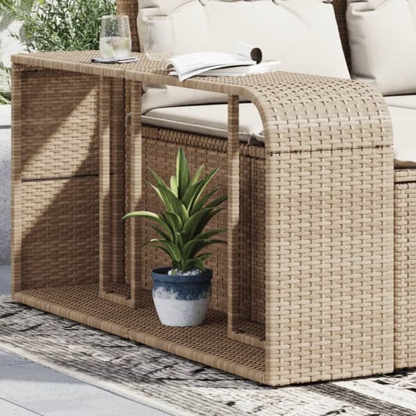 vidaXL opbevaringshylder 2 stk. polyrattan beige -  Opbevaringskroge & –stativer