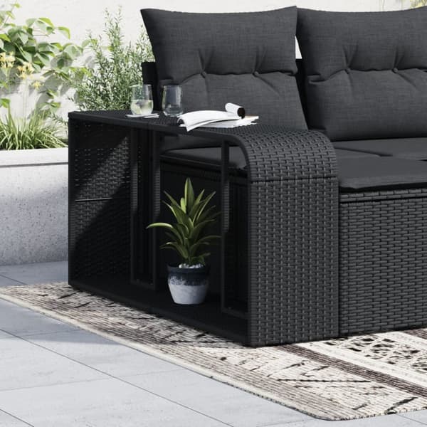 The Living Store opbevaringshylder 2 stk. polyrattan sort -  Opbevaringskroge & –stativer