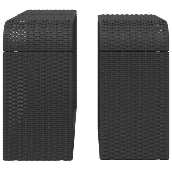 The Living Store opbevaringshylder 2 stk. polyrattan sort -  Opbevaringskroge & –stativer
