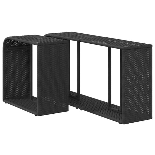 The Living Store opbevaringshylder 2 stk. polyrattan sort -  Opbevaringskroge & –stativer