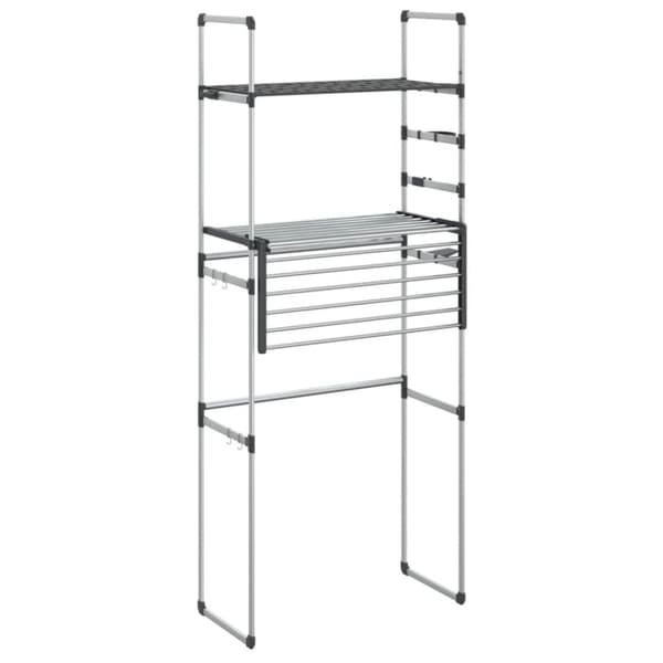 Hylla för tvättmaskin 77x52x192 cm aluminium - Tvättmaskinsskåp - Badrumsskåp - Home & Living